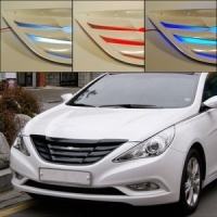 Решётка радиатора LED со светодиод.подсветкой (цвет корпуса / цвет карбон) Hyundai (хендай) Sonata YF (2010 по наст.) ― PEARPLUS.ru