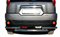 Защита заднего бампера угловая большая Nissan (ниссан) X-trail 2007-2014 (T31) 